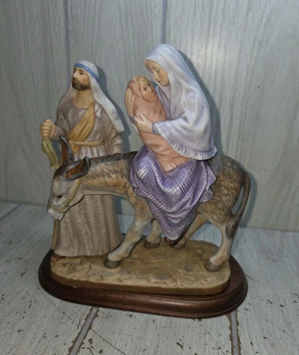 Vtg 92 Flight Into Egypt Home Interior Masterpiece Figurine Religious Christmas